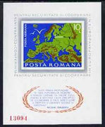 Rumania 1975 Conference for Security & Co-operation in Europe, imperf m/sheet unmounted mint Mi BL125