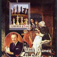 Liberia 2005 Walt Disney & Chess #2 perf s/sheet unmounted mint