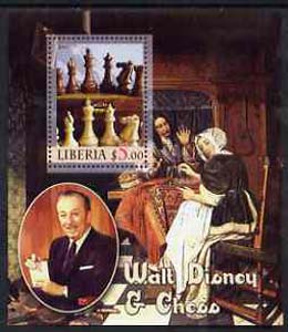 Liberia 2005 Walt Disney & Chess #2 perf s/sheet unmounted mint