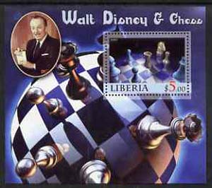 Liberia 2005 Walt Disney & Chess #3 perf s/sheet unmounted mint