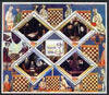 Haiti 2005 Chess on Paintings #2 perf sheetlet containing 4 diamond shaped values plus label for Torino 2006 Olympiad, unmounted mint