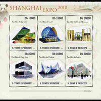 St Thomas & Prince Islands 2010 Shanghai Expo perf sheetlet containing 6 values unmounted mint