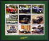 Dagestan Republic 2001 Jaguar Cars perf sheetlet containing complete set of 9 values, unmounted mint