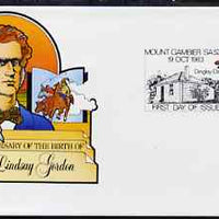 Australia 1983 Birth Anniversary of Adam Lindsay Gordon (Horseman & Poet) 30c postal stationery envelope with special illustrated first day cancellation