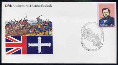 Australia 1981 Eureka Stockade 20c postal stationery envelope with Special illustrated 'Gold Rush' first day cancellation