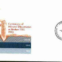 Australia 1983 Centenary of Mineral Discoveries 27c postal stationery envelope with first day cancellation