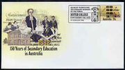 Australia 1982 150 years of Secondary Education 24c postal stationery envelope with special illustrated 'Scotch College' first day cancellation