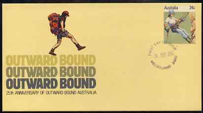 Australia 1981 Outward Bounds 25th Anniversary 24c postal stationery envelope with first day cancellation