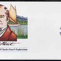 Australia 1980 Anniversary of Charles Stuart's Exploration 22c postal stationery envelope with first day cancellation