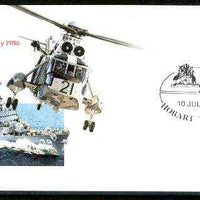 Australia 1986 Royal Australian Navy 75th Anniversary 33c postal stationery envelope with illustrated Hobart first day cancel