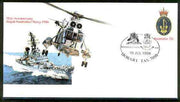 Australia 1986 Royal Australian Navy 75th Anniversary 33c postal stationery envelope with illustrated Hobart first day cancel