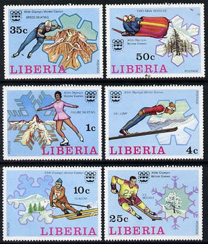 Liberia 1976 Innsbruck Winter Olympics set of 6 unmounted mint, SG 1260-65