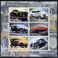 Ivory Coast 2003 Classic Cars perf sheetlet containing 6 values unmounted mint