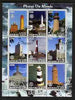 Benin 2003 Lighthouses of Europe perf sheetlet containing 9 values each with Rotary Logo fine cto used