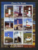 Benin 2003 Lighthouses of America perf sheetlet containing 9 values each with Rotary Logo fine cto used