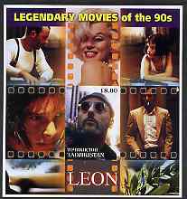 Tadjikistan 2002 Legendary Movies of the '90's - Leon, large imperf sheetlet containing 1 value unmounted mint (also shows Marilyn Monroe)