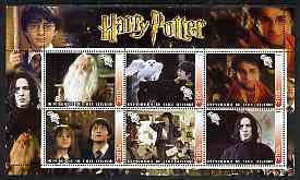 Ivory Coast 2003 Harry Potter #3 perf sheetlet containing set of 6 values unmounted mint