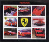 Turkmenistan 1999 Ferrari imperf sheetlet containing set of 8 values plus label unmounted mint