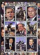 Tadjikistan 2001 Defenders of Peace & Freedom perf sheetlet containing 9 values unmounted mint