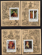 Central African Republic 1978 Death Anniversary of Durer (Paintings) set of 4 m/sheets unmounted mint, designs as SG 592-95