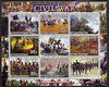 Kyrgyzstan 2001 The Civil War as seen by Mort Kunstler perf sheetlet containing 9 values unmounted mint