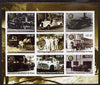 Congo 2003 Old Fire Engines imperf sheetlet containing 9 values each with Rotary Logo, unmounted mint