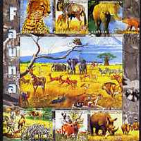 Kyrgyzstan 2004 Fauna of the World - Savanna #1 imperf sheetlet containing 6 values unmounted mint