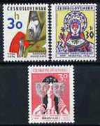 Czechoslovakia 1974 Anniversaries set of 3 (30th Anniversary Slovak Uprising, 25th Anniversary of Sluk Folk Song & Dance Ensemble, 25th Anniversary Bratislava Academy of Music & Dramatic Art), unmounted mint SG2173-75