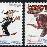 Spain 1999 Comic Strip Characters (Dona Urraca & El Coyote) set of 2 unmounted mint, SG3579-80