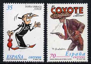 Spain 1999 Comic Strip Characters (Dona Urraca & El Coyote) set of 2 unmounted mint, SG3579-80