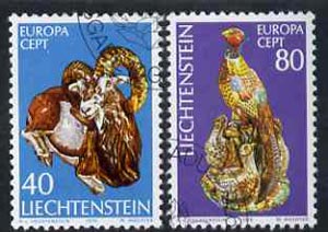 Liechtenstein 1976 Europa - Ceramics by Prince Hans von Liechtenstein set of 2 fine used, SG628-29