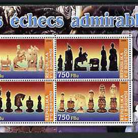 Burundi 2004 Chess Pieces #01 perf sheetlet containing 4 values unmounted mint