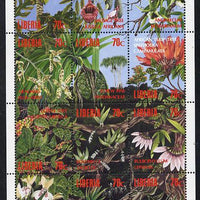 Liberia 1993 Flora of Liberia perf sheetlet containing 12 values unmounted mint