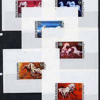 Ras Al Khaima 1972 Horses set of 6 deluxe miniature sheets each unmounted mint