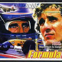 Congo 2005 Formula 1 - Alain Prost perf souvenir sheet unmounted mint