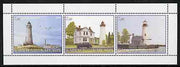 Karjala Republic 2000 Lighthouse #02 perf sheetlet containing 3 values unmounted mint