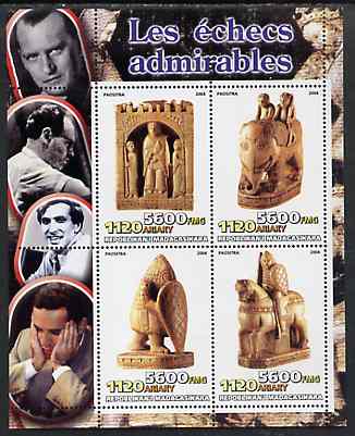 Madagascar 2004 Chess Masters perf sheetlet containing 4 values unmounted mint