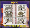 Kyrgyzstan 2000 The World of Chess perf sheetlet containing set of 6 values unmounted mint