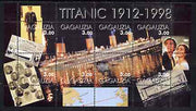 Gagauzia Republic 1998 Titanic perf sheetlet containing set of 8 values unmounted mint