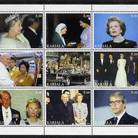 Karjala Republic 2000 Personalities of the 20th Century perf sheetlet containing set of 9 values unmounted mint