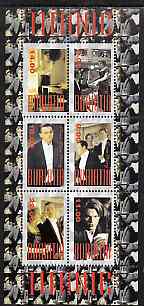 Buriatia Republic 1998 Titanic - True Love Story perf sheetlet containing 6 values unmounted mint