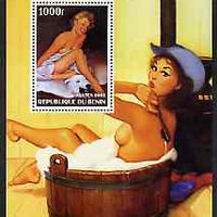 Benin 2002 Fantasy Art by Baron Jerry von Lind #1 (Pin-ups) perf m/sheet unmounted mint