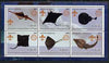 Congo 2002 Fish #4 (Skates & Rays) perf sheetlet containing set of 6 values, each with Scouts & Guides Logos unmounted mint