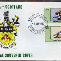 Staffa 1982 Inventions (Phonograph & Telescope) perf,set of 2 values on cover with first day cancel