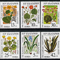 Bulgaria 1988 Marsh Flowers set of 6, SG 3484-89 (Mi 3628-33)*