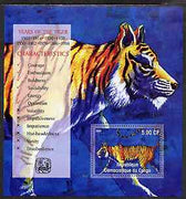 Congo 2001 Chinese New Year - Year of the Tiger perf s/sheet unmounted mint