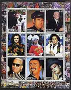 Republic of Manland 2000 Male Personalities perf sheetlet containing 9 values unmounted mint (Elton John, Karl Lagerfeld, Boy George etc)