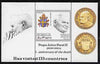 Somalia 2006 Pope John Paul II - First Anniversary of his Death perf s/sheet #1 showing Commemorative coins & Arms - Has Visited 133 Countries, unmounted mint