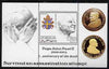 Somalia 2006 Pope John Paul II - First Anniversary of his Death perf s/sheet #8 showing Commemorative coins & Arms - Survived an Assassination Attempt, unmounted mint