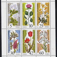 Bulgaria 1989 Flowers sheetlet containing set of 6, SG 3587-92 (Mi 3735-40) unmounted mint